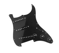 Pickup battipenna single coil Kit Completo Di Accessori Fai-da-te Per Chitarra Elettrica Stile ST Inclusi Pickup SSS E Accessori Per Ponte Battipenna Precablato(Black)