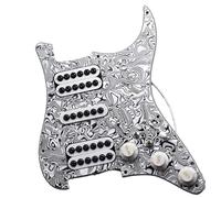 Pickup battipenna single coil Pickup Humbucker Con Battipenna Per Chitarra Elettrica A 3 Strati HSH Con Gruppo Battipenna Precablato A Vite Con Interruttore A Taglio Singolo(B)