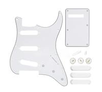 Pickup battipenna single coil Set Di 3 Strati SSS Pickguard 11 Fori ST Piastra Posteriore Pickup Cover 2T1V Manopole Punta Dell'interruttore Punta Della Barra Per Parti Di Chitarra(D)