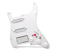 Pickup battipenna single coil SSH Bobina Precablata Precablata Caricata Ad Alto Rendimento Che Divide 2 Mini Humbucker Con Battipenna Per Chitarra Elettrica Con Pickup A Bobina(White)