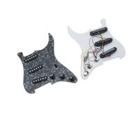 Pickup battipenna Singolo singolo doppio pannello 5-velocità interruttore pickup adatto per ST chitarra elettrica battipenna 2 set di circuito pannello set completo(Black)