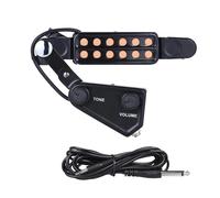 Pickup Chitarra Acustica Professionale Pickup per chitarra acustica a 12 fori con foro sonoro P 011 sensore magnetico con controllo del tono e del volume(Gold)
