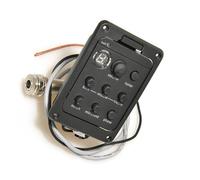 Pickup Chitarra Acustica Professionale Pickup per chitarra equalizzatore a 4 bande con microfono preamplificatore EQ a doppia modalità piezoelettrico morbido accordatore pad beat.