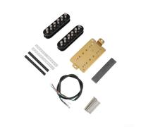 Pickup Chitarra Dual Coil con Bobine Plastica Nere | Design doppia bobina, ricco, riduzione rumore, ideale rock e metal, per facile montaggio per fai da te(50mm)