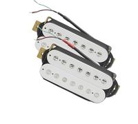 Pickup Chitarra Elettrica Pickup a doppia bobina per chitarra elettrica Nero con telaio Pickup a doppio blocco per chitarra a 7 corde Pickup per chitarra elettrica a lama di coltello(White Neck 58MM)