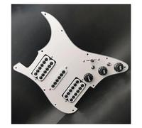 Pickup Del Battipenna Battipenna per chitarra elettrica HSH Coil Splitting Vite di regolazione Gruppo Scratchplate precablato Bianco