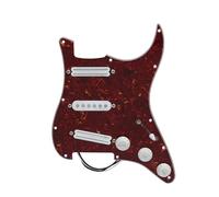 Pickup Del Battipenna Battipenna Per Chitarra SSS Precablato Caricato Pickup E Manopole A Doppia Guida Per Parti Di Chitarra FD ST A 11 Fori(Red 4ply)