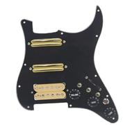 Pickup Del Battipenna Cablaggio Battipenna Per Chitarra SSH Caricato Precablato + Interruttore Di Silenzio Pickup A Doppia Bobina Per Chitarra Elettrica ST Nero Bianco(F)