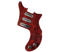 Pickup Del Battipenna Classico Precablato SSS Battipenna Interruttore Multifunzione Cablaggio Cromato Brucia Pickup Tri-sonici Per Set Di Chitarra(Red)
