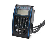 Pickup Del Foro Sonoro Chitarra 10 Pezzi LC 5 5 Bande Chitarra Acustica Pickup EQ Preamplificatore LCD Accordatore Piezo Pickup Equalizzatore(LC 5 Blue)