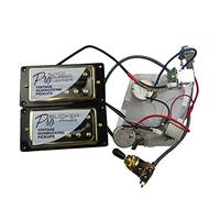 Pickup di chitarra Alnico Classic Vintage e Pro Bucker Humbucker Pickups Guitar elettrico con cablaggio Pro pickup (Color : Gold BK)
