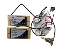 Pickup di chitarra Alnico Classic Vintage e Pro Bucker Humbucker Pickups Guitar elettrico con cablaggio Pro Pickup chitarra elettrica (Color : Chrome YE)