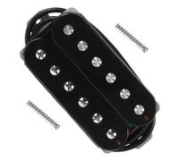 Pickup Doppia Bobina per Chitarra Elettrica, Nero, Metallo | Set 2 Pezzi, Distanza Poli 50mm e 52mm, Resistenza 7-8k e 14-15k Ohm, Viti e Molle Incluse
