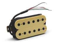 Pickup doppio blocco per chitarra elettrica a doppia bobina giallo e nero vite esagonale nera senza cornice Pickup Strumento Chitarra(Light yellow)