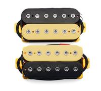 Pickup doppio blocco per chitarra elettrica a doppia bobina giallo e nero vite esagonale nera senza cornice Pickup Strumento Chitarra(Yellow+black)