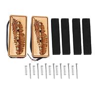 Pickup Electric Guitar Pickup, Bridge e collo - Pickup, 2 pezzi, Feather Wood - Elettronica precisa, caratteristica del suono morbida, facile da montare
