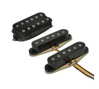 Pickup Elettrico Pickup Per Chitarra A Doppia Bobina V70 HSS Parti Per Chitarra Con Piastra Inferiore Grigia Alnico 5 Per Sostituzione Di Chitarra Elettrica(Black)