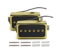 Pickup Elettrico Single Coil Per Chitarra Alnico 5 Con Base In Ottone 50/52 Mm Pickup Elettrico A Doppia Bobina(Gold N B)