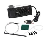 Pickup EQ per Chitarra Acustica Folk Design Pre Cablato Professionale con Controllo 4 Bande Bassa Media Alta Presenza e Indicatore Bassa Batteria per Esecuzione Live e Pratica Casa