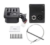 Pickup EQ Pickup Acoustic Guitar 4 Band Preamp con mostre a LED a LED incorporato Bass Midrange Treble Control Knobs per chitarre folk classiche Black SE4N