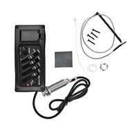 Pickup EQ preamplificatore a 4 bande Amplificatore Pick Up Uscita 6,5 mm Chitarra Equalizzatore a 4 bande nero Accessori sintonizzatore digitale (Con perno di coda)