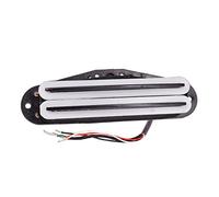 Pickup Humbucker a doppia rotaia per chitarra elettrica, corpo bianco con guide nere