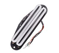 Pickup Humbucker a doppia rotaia per chitarra elettrica, corpo bianco con guide nere