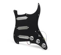 Pickup humbucker battipenna Battipenna SSS Silver Pickguard ST Battipenna Per Chitarra Elettrica Caricato Con Piastra Antigraffio Precablata(B)