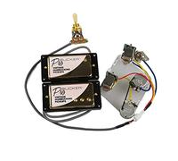 Pickup humbucker Chitarra 1 Set Nero Alnico 5 Humbucker Pickups ProBucker Push/Pull Cablaggio Chitarra Elettrica Gibson Epiphone Pickups per Set Pickup (Color : Golden BK Frame)