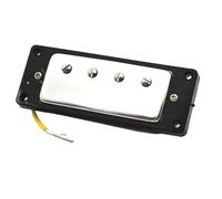 Pickup Humbucker Elettrico 1 Mini Pickup Humbucker Per Basso Cromato A 4 Corde Con Viti Di Montaggio Ad Anello Nero(Neck)