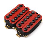 Pickup Humbucker in ceramica ad alto rendimento, pickup da collo e ponte stile Invader per chitarra elettrica, aggiornamento metallo/rock con potente crunch e sustainain (rosso)