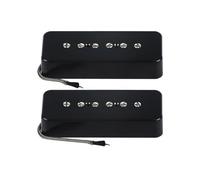 Pickup Humbucker Per Chitarra 2 Pezzi Vintage Alnico 5 P90 Pickup Single Coil Set Crema/nero/cromo Scegli(Black)
