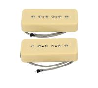 Pickup Humbucker Per Chitarra 2 Pezzi Vintage Alnico 5 P90 Pickup Single Coil Set Crema/nero/cromo Scegli(Cream Yellow)