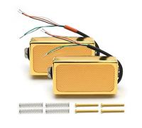 Pickup Humbucker Per Chitarra Alnico 5 Con Cavo Di Collegamento Bobina In Rete Metallica 4 7.5k/15k Multicolore Pickup Elettrico A Doppia Bobina(Gold N B)