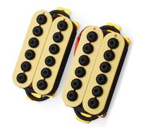 Pickup Humbucker per chitarra elettrica in metallo regolabile giallo, parti di chitarra con bobina in plastica Pickup Professionale Per Chitarra Elettrica (Color : One set)