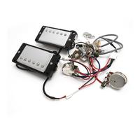 Pickup Humbucker per chitarra, pickup al collo del ponte per chitarra, con terminali a connessione rapida, parti di ricambio per chitarra stile Gibson Les Paul (cromati)