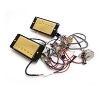 Pickup Humbucker per chitarra, pickup al collo del ponte per chitarra, con terminali a connessione rapida, parti di ricambio per chitarra stile Gibson Les Paul (oro)