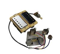 Pickup Humbucker Per Chitarra Pickup Al Manico E Al Ponte Cablaggio Push-pull Set A Taglio Singolo Per Parti Di Chitarra Pickups Set per Chitarra Elettrica (Color : 02)