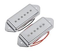 Pickup Humbucker Per Chitarra Pickup Per Chitarra Elettrica 2 Pezzi Pickup Single Coil Stile P90 (manico E Ponte) Per Chitarra Elettrica EPI LP Argento/Giallo/BK(Silver)