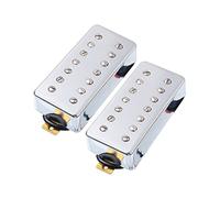 Pickup impostati 7 String Guitar Humbucker Pickup Dual In Linea Slotted Per Chitarra Elettrica Chrome (Color : Neck and Bridge CR)