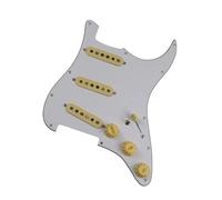 Pickup Per Battipenna Di Chitarra Elettrica Accessorio Professionale Per Chitarra Elettrica SSS Battipenna Precablato Alnico V(Pearl wh Yellow)
