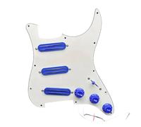 Pickup Per Battipenna Di Chitarra Elettrica Alnico 5 3 Pezzi Mini Dual Coil Pickguard Pickup Chitarra Elettrica SSS 9K Pre Cablato(Deep Blue w Wh)