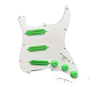 Pickup Per Battipenna Di Chitarra Elettrica Alnico 5 3 Pezzi Mini Dual Coil Pickguard Pickup Chitarra Elettrica SSS 9K Pre Cablato(Green w Wh)
