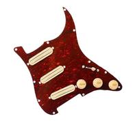 Pickup Per Battipenna Di Chitarra Elettrica Alnico 5 3 Pezzi Mini Dual Coil Pickguard Pickup Chitarra Elettrica SSS 9K Pre Cablato(Yellow Red)
