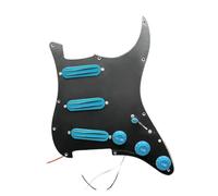 Pickup Per Battipenna Di Chitarra Elettrica Alnico 5 3 Pezzi Mini Dual Coil Pickguard Pickup Chitarra Elettrica SSS 9K Pre Cablato Per Principianti(Blue w Bk)