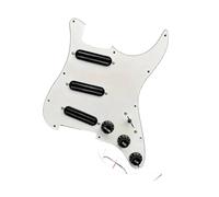 Pickup Per Battipenna Di Chitarra Elettrica Alnico 5 3 Pezzi Mini Dual Coil Pickguard Pickup Chitarra Elettrica SSS 9K Pre Cablato Per Principianti(Bk w Wh)