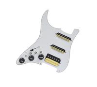 Pickup Per Battipenna Di Chitarra Elettrica Chitarra Per Mano Sinistra/destra Bobina SSH Divisa Precablaggio Pickguard Pickup Due Mini Bobine Doppie Uscita 9K/15K 3.5(Left WH)