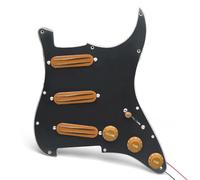Pickup Per Battipenna Per Chitarra Elettrica Battipenna Per Chitarra Precablato SSS Multicolore Mini Humbucker Chitarra Elettrica Caricata Precablata Per Chitarra Stile ST(Black 5)