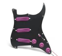 Pickup Per Battipenna Per Chitarra Elettrica Battipenna Per Chitarra Precablato SSS Multicolore Mini Humbucker Chitarra Elettrica Caricata Precablata Per Chitarra Stile ST(Black 7)
