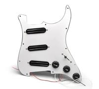 Pickup Per Battipenna Per Chitarra Elettrica Battipenna Per Chitarra Precablato SSS Multicolore Mini Humbucker Chitarra Elettrica Caricata Precablata Per Chitarra Stile ST(White 1)